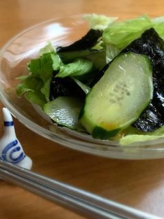超簡単!シャキシャキレタスと海苔のサラダ-レシピのメイン写真