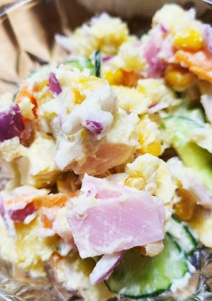紫玉ねぎとチーズ入り☆ポテトサラダ♪-レシピのメイン写真