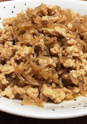 こんにゃくの鶏そぼろ煮-レシピのメイン写真