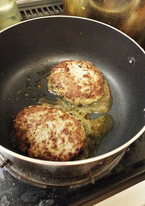 ハンバーグの焼き時間-レシピのメイン写真