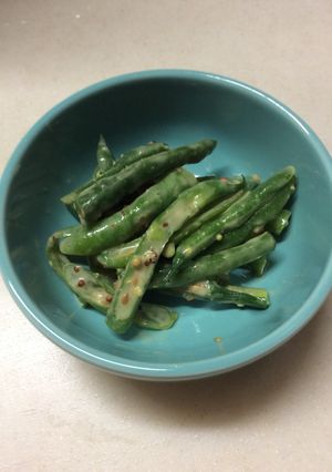 インゲンのごまドレ粒マスタード和え-レシピのメイン写真