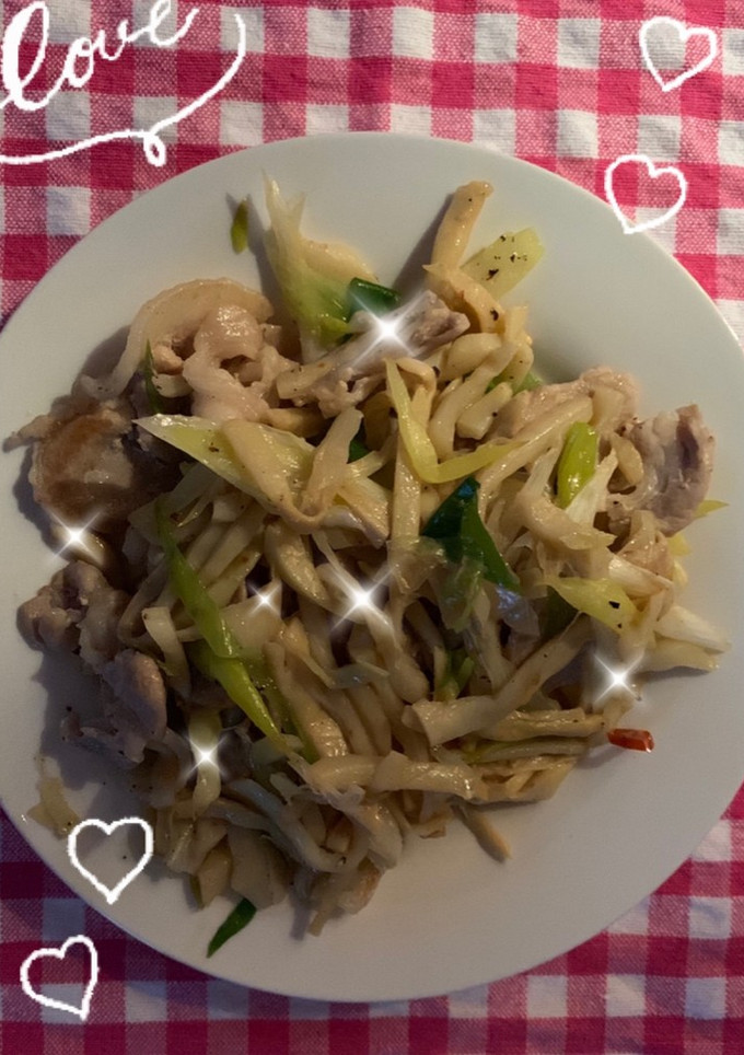 穂先メンマと豚肉のネギ炒め-レシピのメイン写真