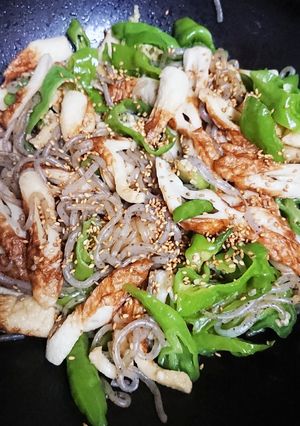 万願寺唐辛子、糸こん、竹輪の簡単煮-レシピのメイン写真