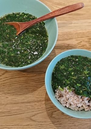川住家夏の定番☆モロヘイヤご飯-レシピのメイン写真