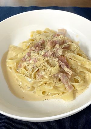 濃厚ヘルシー　豆乳カルボナーラ　-レシピのメイン写真