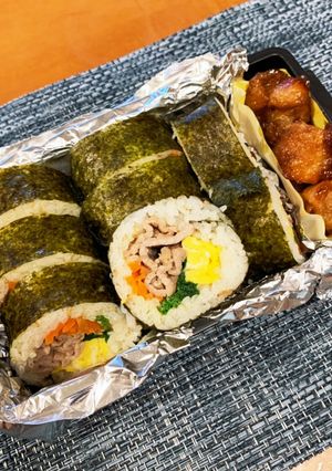 豚こまでキンパ巻　2020/07/13-レシピのメイン写真