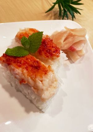 蟹ぼう（カニカマ）の押し寿司-レシピのメイン写真