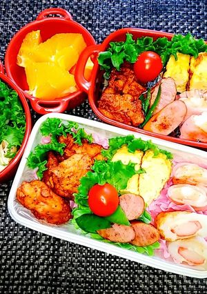 息子と娘のお弁当'20.7.13-レシピのメイン写真