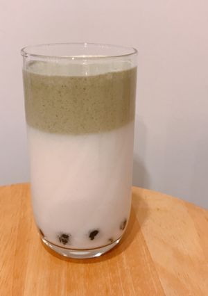 ペットボトル振って、ダルゴナ抹茶タピオカ-レシピのメイン写真