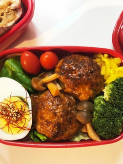 のっけ弁当(煮込みハンバーグ)-レシピのメイン写真
