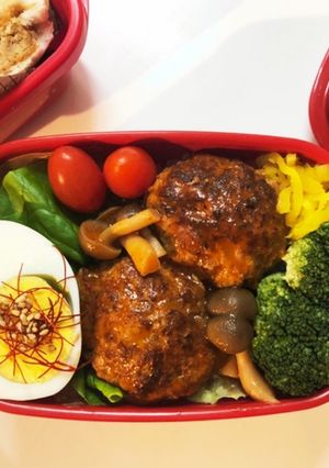 のっけ弁当(煮込みハンバーグ)-レシピのメイン写真