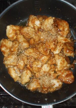 鶏むね肉胡麻味噌炒め♪簡単-レシピのメイン写真