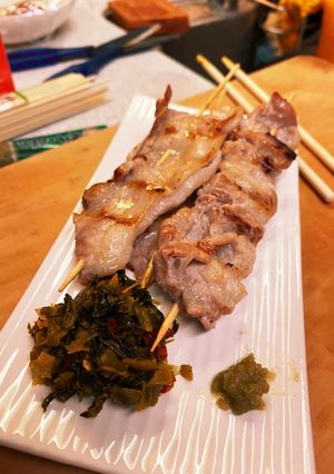 山城屋食堂メニュー1位!豚バラ串焼き-レシピのメイン写真