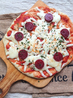 よくある材料でフライパンで簡単ピザ-レシピのメイン写真