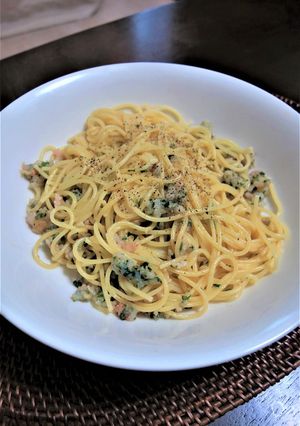 大葉とバジル香る むきエビのパスタ-レシピのメイン写真