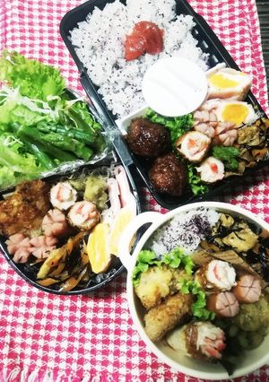 ダイエット弁当と高校息子弁当　7/13-レシピのメイン写真