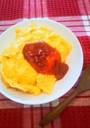 卵焼きフライパンで！とろとろオムライス-レシピのメイン写真