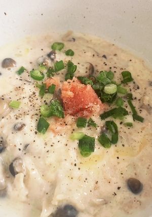オートミール のたらこ豆乳リゾット風-レシピのメイン写真