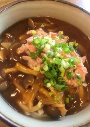ホットクックでカレーうどん(ツナ缶)-レシピのメイン写真