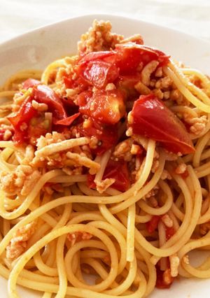 フレッシュトマトと挽肉の簡単パスタ-レシピのメイン写真