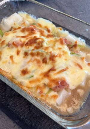 お餅で！ねぎとベーコンチーズグラタン-レシピのメイン写真