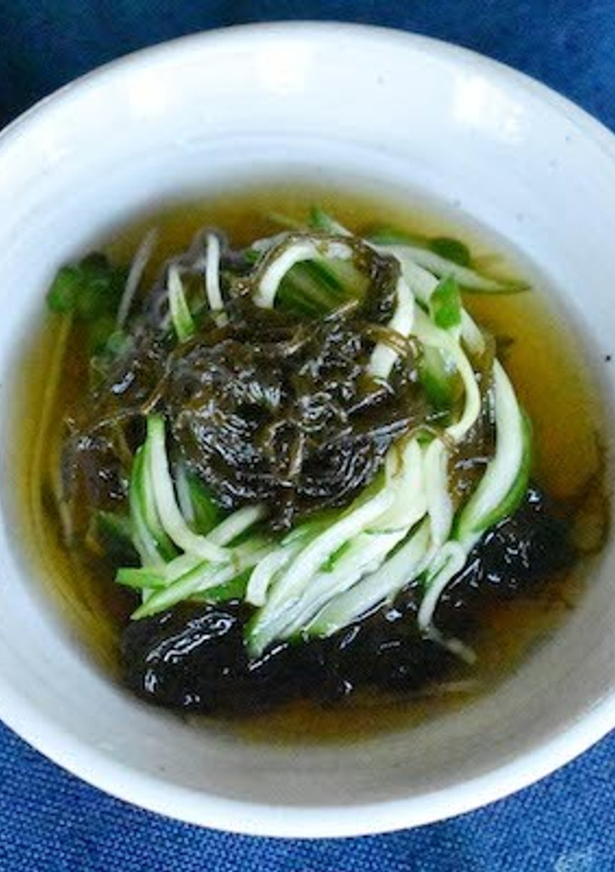 きゅうりともずくの黒三杯酢あえ-レシピのメイン写真
