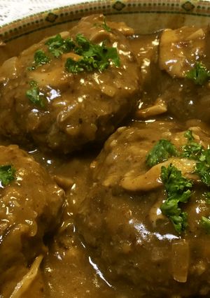 生椎茸ソースの煮込みハンバーグ！-レシピのメイン写真