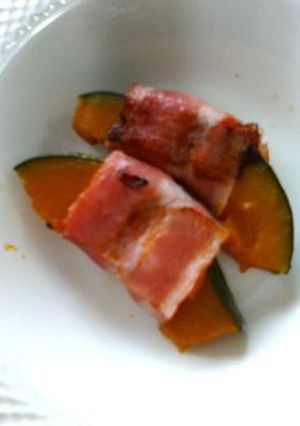 かぼちゃのベーコン巻（お弁当おかず）-レシピのメイン写真