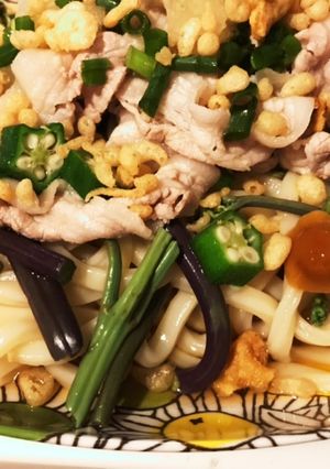 豚しゃぶ山菜おろし冷やしぶっかけうどん-レシピのメイン写真