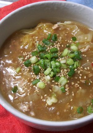 白菜と豚ミンチの味噌ラーメン-レシピのメイン写真