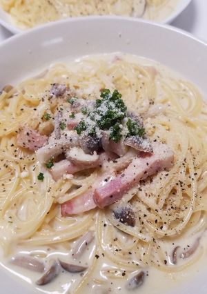 お二人さんの☆豆乳クリームパスタ!-レシピのメイン写真