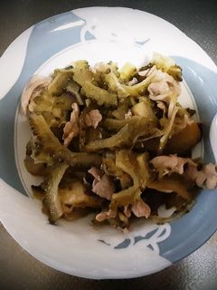 ゴーヤとなすのポン酢炒め-レシピのメイン写真