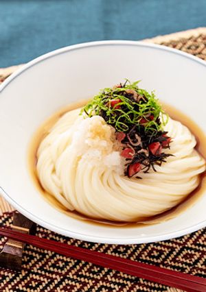 梅ひじきのぶっかけうどん-レシピのメイン写真