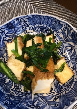 超簡単!あと一品に厚揚げとニラの炒め煮-レシピのメイン写真