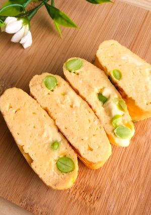 幸せ♡よくばり枝豆とチーズの卵焼き-レシピのメイン写真