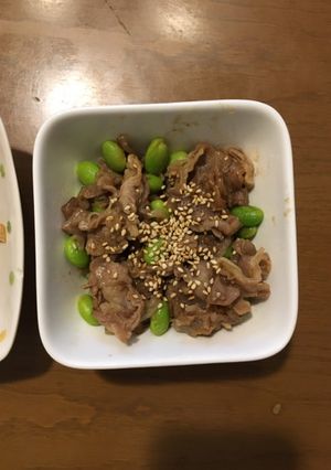 ジューシー！牛肉の枝豆の炒め物-レシピのメイン写真
