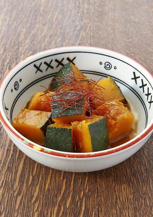 土鍋付き電子レンジで簡単！かぼちゃの煮物-レシピのメイン写真