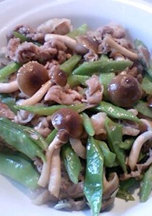 豚肉とささぎとしめじの炒め物-レシピのメイン写真