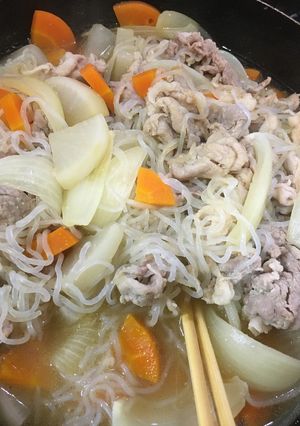 豚コマ　塩麹　大根　人参　白滝　玉ねぎ-レシピのメイン写真