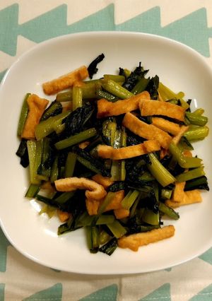 小松菜とうすあげの炒め煮-レシピのメイン写真