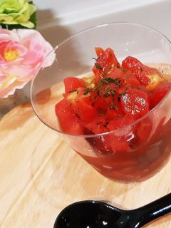 トマトの冷製スープ~ところてん仕立て~-レシピのメイン写真