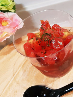 トマトの冷製スープ~ところてん仕立て~-レシピのメイン写真