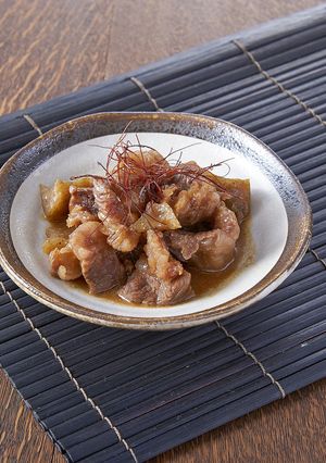 土鍋付き電子レンジで！牛すじ味噌煮込み-レシピのメイン写真