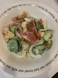 夏にさわやか! 梅干し入りポテサラ-レシピのメイン写真