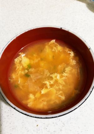 簡単☆包丁いらず☆冷たいキム卵スープ-レシピのメイン写真
