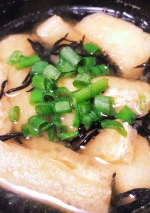 ひじきと油揚げの味噌汁♡-レシピのメイン写真