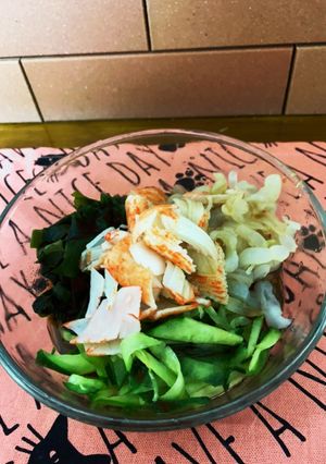 黒酢とレモン汁でさっぱり塩クラゲの酢の物-レシピのメイン写真