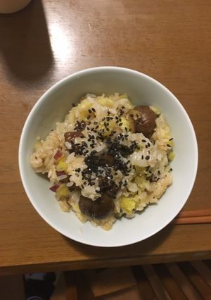ホクホク！さつまいもと甘栗のおこわ風-レシピのメイン写真