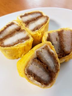 お弁当にソースカツ入り卵焼き-レシピのメイン写真