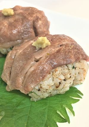 牛肉にぎり【本クエだし】：よか魚-レシピのメイン写真